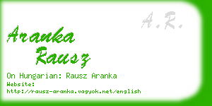 aranka rausz business card